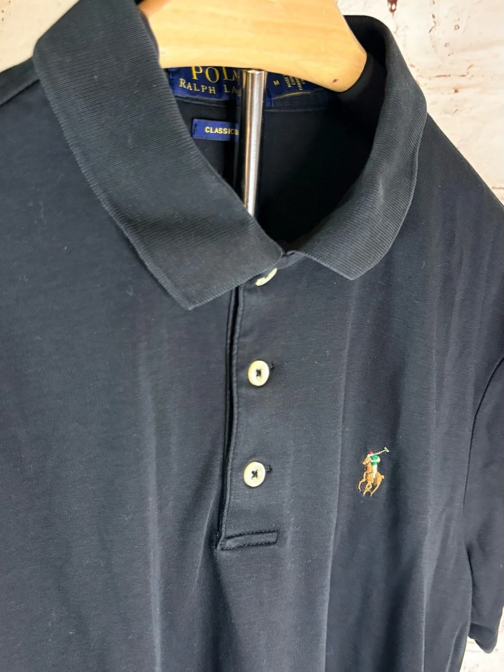 Ralph Lauren Men's Dark Navy Polo Shirt with Embroidered Pony